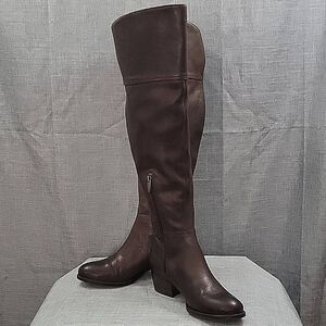 Vince Camuto Bolina leather dark brown over the knee riding boots women's 6.5